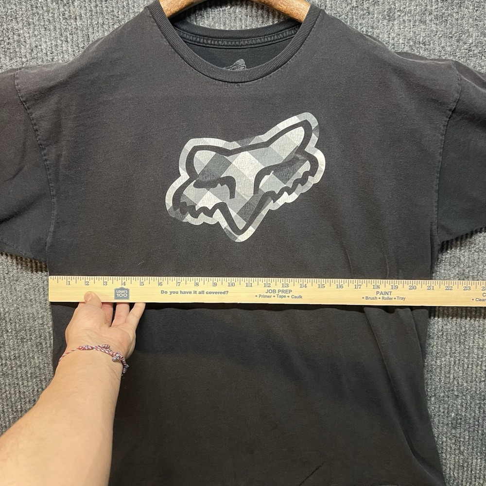 Fox Racing Y2K Graphic T Shirt Faded Black Size XL - Picture 6 of 7
